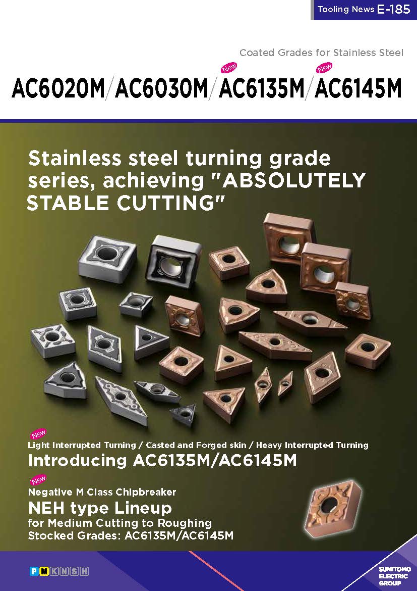 Sumitomo AC6020M/AC6030M/AC6135M/AC6145M - Coated Grades for High-Performance Stainless Steel Machining