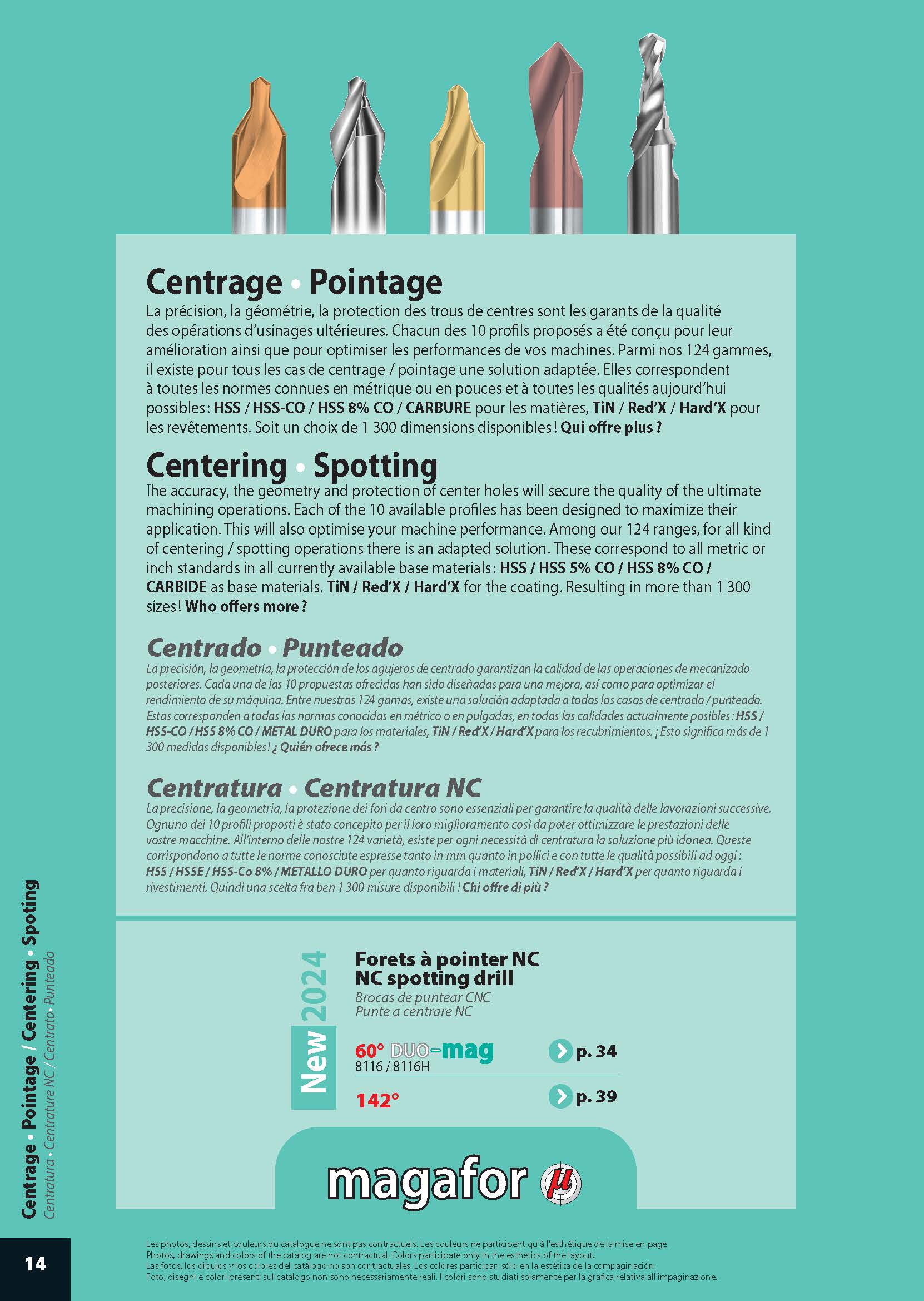 Magafor Centering & Spotting - Precisiegereedschappen voor Metaalbewerking